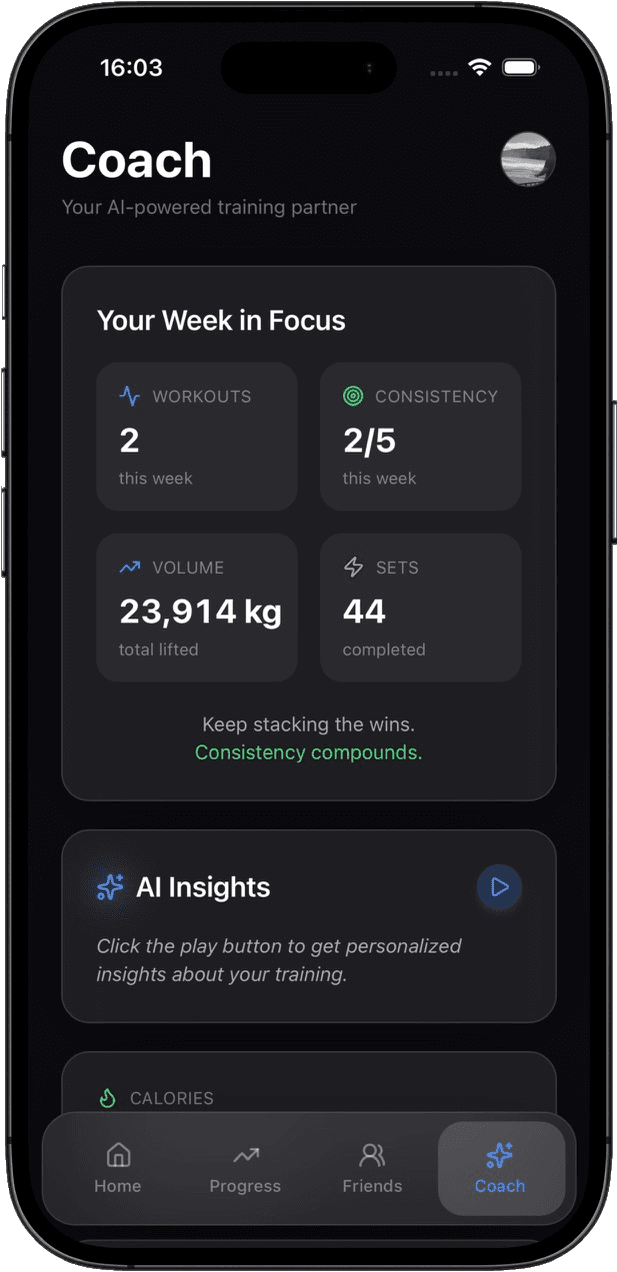 Track'd coach screen
